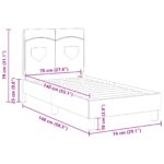 vidaXL Rám detskej postele s čelom Ružová 70 x 140 cm látka – Obrázok 10