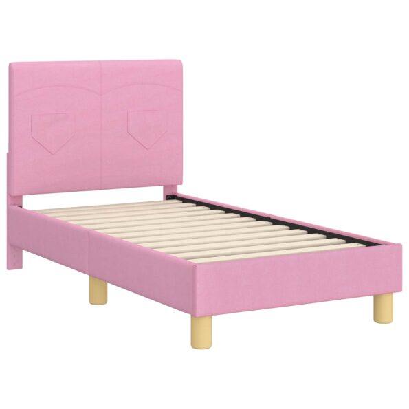 vidaXL Rám detskej postele s čelom Ružová 70 x 140 cm látka – Obrázok 4