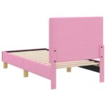 vidaXL Rám detskej postele s čelom Ružová 70 x 140 cm látka – Obrázok 7
