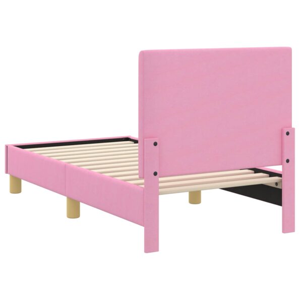 vidaXL Rám detskej postele s čelom Ružová 70 x 140 cm látka – Obrázok 7