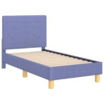 vidaXL Rám detskej postele s čelom Modrá džínovina 70 x 140 cm látka – Obrázok 4