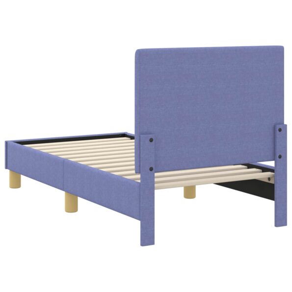 vidaXL Rám detskej postele s čelom Modrá džínovina 70 x 140 cm látka – Obrázok 7