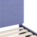 vidaXL Rám detskej postele s čelom Modrá džínovina 70 x 140 cm látka – Obrázok 8