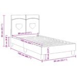 vidaXL Detský rám na posteľ s čelom Tmavo šedá 80 x 160 cm látka – Obrázok 10