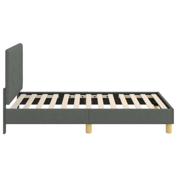 vidaXL Detský rám na posteľ s čelom Tmavo šedá 80 x 160 cm látka – Obrázok 6