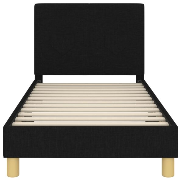 vidaXL Detský rám na posteľ s čelom Čierna 80 x 160 cm látka – Obrázok 5