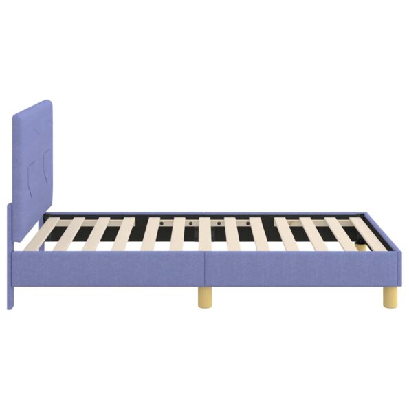 vidaXL Detský rám na posteľ s čelom Modrá džínovina 80 x 160 cm látka – Obrázok 6