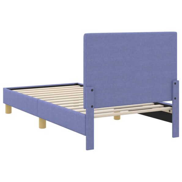 vidaXL Detský rám na posteľ s čelom Modrá džínovina 80 x 160 cm látka – Obrázok 7