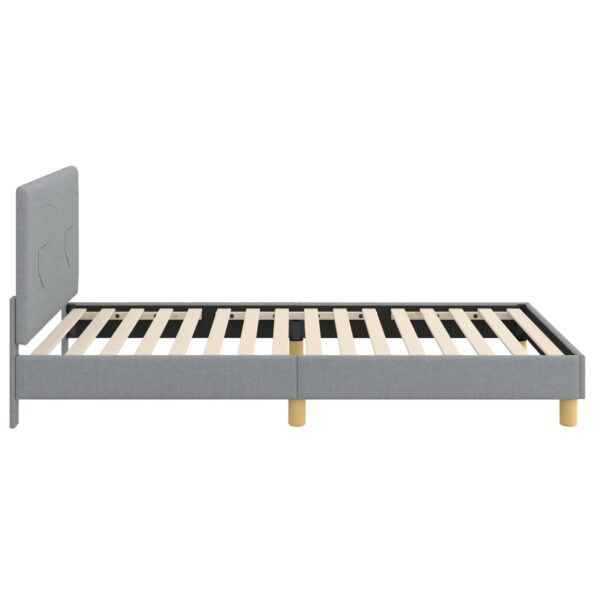 vidaXL Detský rám na posteľ s čelom Svetlosivá 80 x 200 cm látka – Obrázok 6