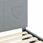 vidaXL Detský rám na posteľ s čelom Svetlosivá 80 x 200 cm látka – Obrázok 8