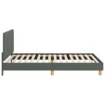 vidaXL Detský rám na posteľ s čelom Tmavo šedá 80 x 200 cm látka – Obrázok 6
