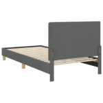 vidaXL Detský rám na posteľ s čelom Tmavo šedá 80 x 200 cm látka – Obrázok 7