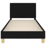 vidaXL Detský rám na posteľ s čelom Čierna 80 x 200 cm látka – Obrázok 5
