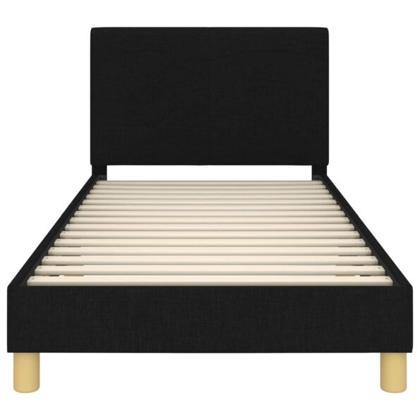 vidaXL Detský rám na posteľ s čelom Čierna 80 x 200 cm látka – Obrázok 5
