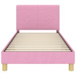 vidaXL Detský rám na posteľ s čelom Ružová 80 x 200 cm látka – Obrázok 5