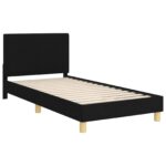 vidaXL Detský rám na posteľ s čelom Čierna 90 x 190 cm látka – Obrázok 4