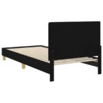 vidaXL Detský rám na posteľ s čelom Čierna 90 x 190 cm látka – Obrázok 7