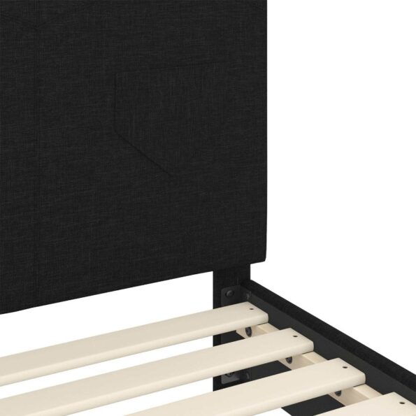 vidaXL Detský rám na posteľ s čelom Čierna 90 x 190 cm látka – Obrázok 8