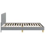 vidaXL Detský rám na posteľ s čelom Svetlosivá 90 x 200 cm látka – Obrázok 6