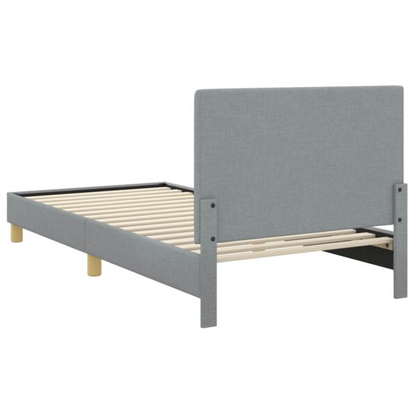 vidaXL Detský rám na posteľ s čelom Svetlosivá 90 x 200 cm látka – Obrázok 7