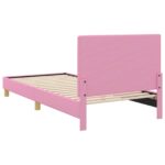 vidaXL Detský rám na posteľ s čelom Ružová 90 x 200 cm látka – Obrázok 7