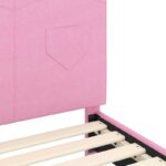vidaXL Detský rám na posteľ s čelom Ružová 90 x 200 cm látka – Obrázok 8