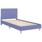 vidaXL Detský rám na posteľ s čelom Modrá džínovina 90 x 200 cm látka – Obrázok 4