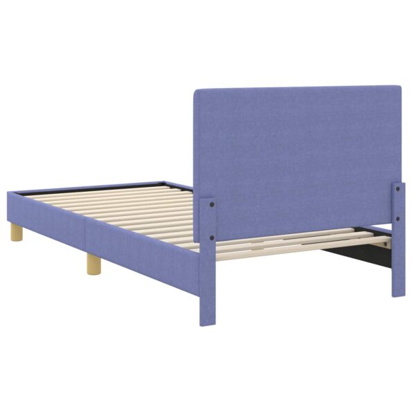 vidaXL Detský rám na posteľ s čelom Modrá džínovina 90 x 200 cm látka – Obrázok 7
