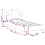 vidaXL Detský rám na posteľ s čelom Krémová 80 x 160 cm Zamat – Obrázok 10