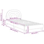 vidaXL Detský rám na posteľ s čelom Krémová 90 x 200 cm Zamat – Obrázok 10