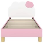 vidaXL Detský rám na posteľ s čelom Ružová 80 x 160 cm PU – Obrázok 5