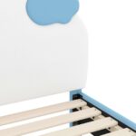 vidaXL Detský rám na posteľ s čelom Modrá 90 x 190 cm PU – Obrázok 8