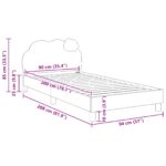 vidaXL Detský rám na posteľ s čelom Modrá 90 x 200 cm PU – Obrázok 10