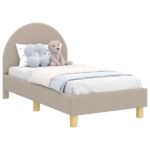 vidaXL Rám detskej postele s čelom Svetlosivá 70 x 140 cm – Obrázok 2