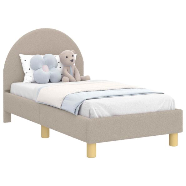 vidaXL Rám detskej postele s čelom Svetlosivá 70 x 140 cm – Obrázok 2