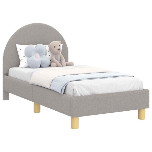 vidaXL Rám detskej postele s čelom Svetlosivá 70 x 140 cm – Obrázok 9