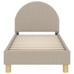 vidaXL Rám detskej postele s čelom Svetlosivá 70 x 140 cm – Obrázok 3