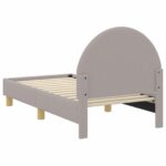 vidaXL Rám detskej postele s čelom Svetlosivá 70 x 140 cm – Obrázok 5