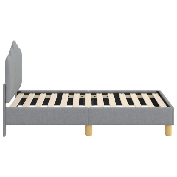 vidaXL Rám detskej postele s čelom Svetlosivá 70 x 140 cm látka – Obrázok 6