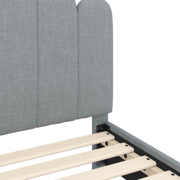 vidaXL Rám detskej postele s čelom Svetlosivá 70 x 140 cm látka – Obrázok 8