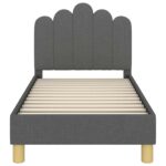 vidaXL Rám detskej postele s čelom Tmavo šedá 70 x 140 cm látka – Obrázok 5