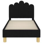 vidaXL Rám detskej postele s čelom Čierna 70 x 140 cm látka – Obrázok 5