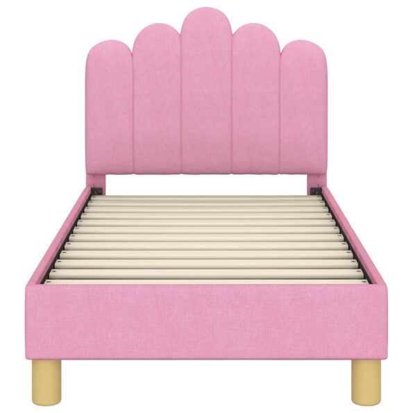 vidaXL Rám detskej postele s čelom Ružová 70 x 140 cm látka – Obrázok 5