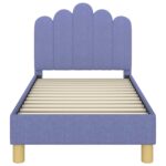 vidaXL Rám detskej postele s čelom Modrá džínovina 70 x 140 cm látka – Obrázok 5