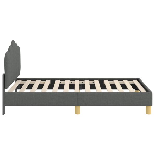 vidaXL Rám detskej postele s čelom Tmavo šedá 80 x 160 cm látka – Obrázok 6