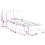 vidaXL Detský rám na posteľ s čelom Čierna 80 x 160 cm látka – Obrázok 10