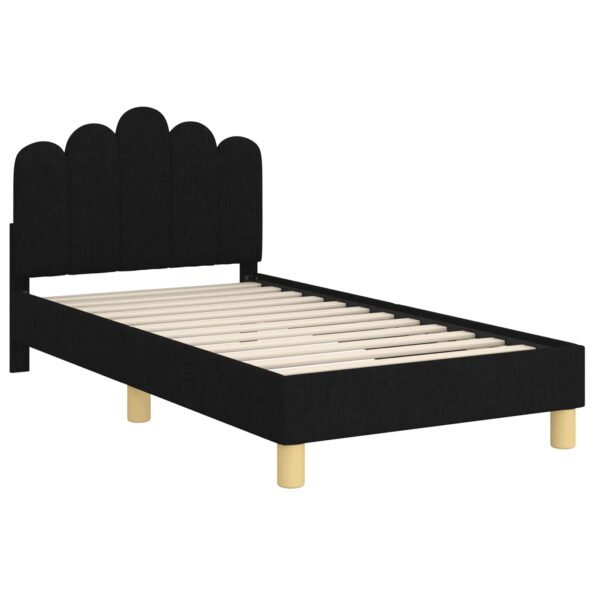vidaXL Detský rám na posteľ s čelom Čierna 80 x 160 cm látka – Obrázok 4
