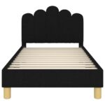 vidaXL Detský rám na posteľ s čelom Čierna 80 x 160 cm látka – Obrázok 5