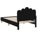 vidaXL Detský rám na posteľ s čelom Čierna 80 x 160 cm látka – Obrázok 7