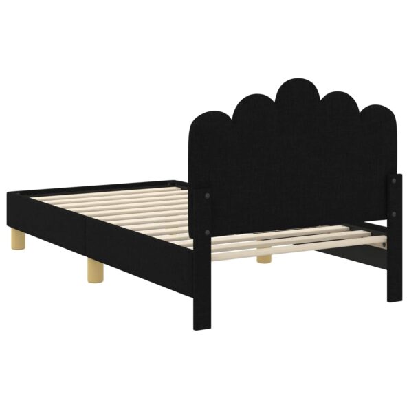vidaXL Detský rám na posteľ s čelom Čierna 80 x 160 cm látka – Obrázok 7